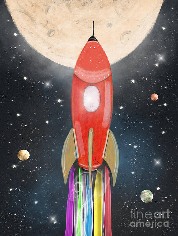 Space Poster featuring the painting The Great Adventure by Bri Buckley