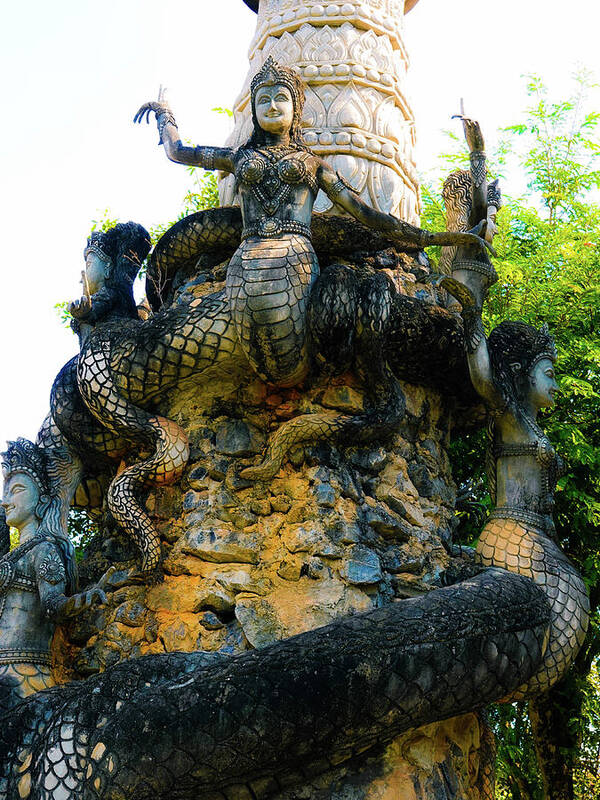 Buddhism Poster featuring the photograph The magic of Sala Kaew Ku by Jeremy Holton