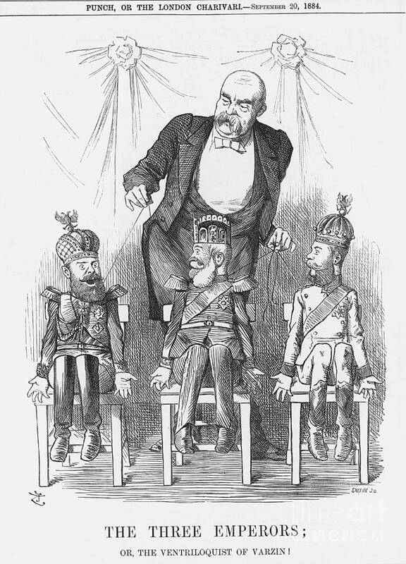 Puppet Show Poster featuring the drawing The Three Emperors, 1884. Artist Joseph by Print Collector