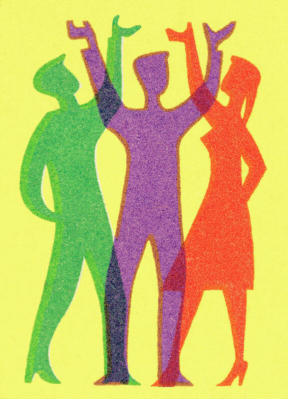 Activity Poster featuring the drawing Three people by CSA Images