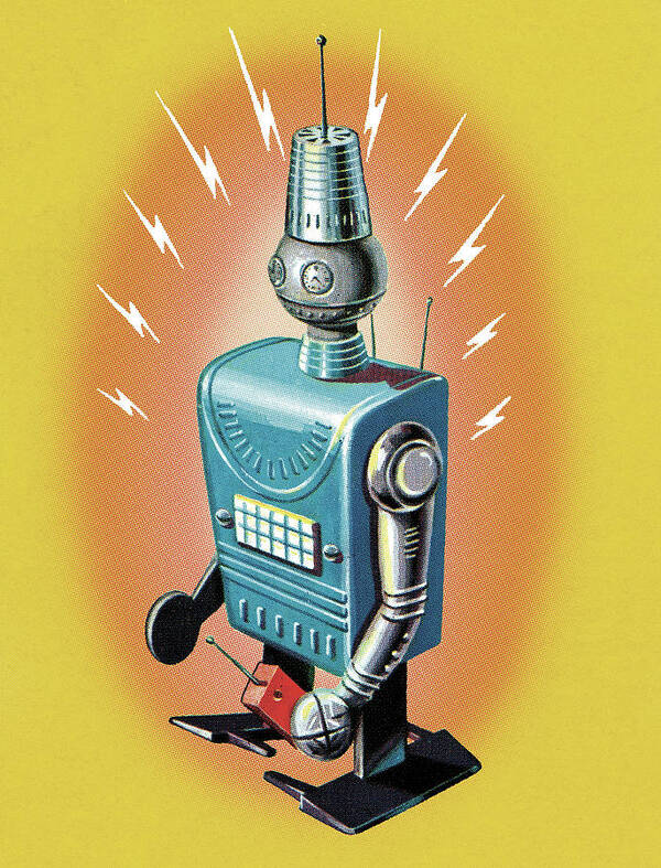 Ai Poster featuring the drawing Transmitter Robot by CSA Images