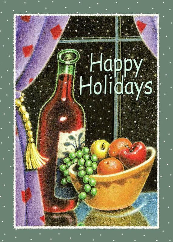 Greeting Card Poster featuring the painting Vintage Classics Holiday Greeting Card by Laura Seeley