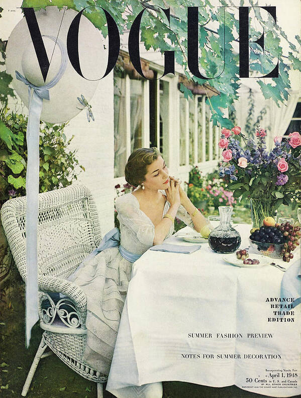 Fashion Poster featuring the photograph Vogue, April 01, 1948 by Horst P Horst
