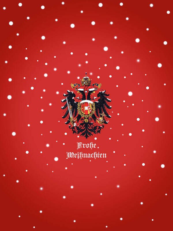 Christmas Poster featuring the digital art Weihnachtliche Habsburg Doppeladler by Helga Novelli