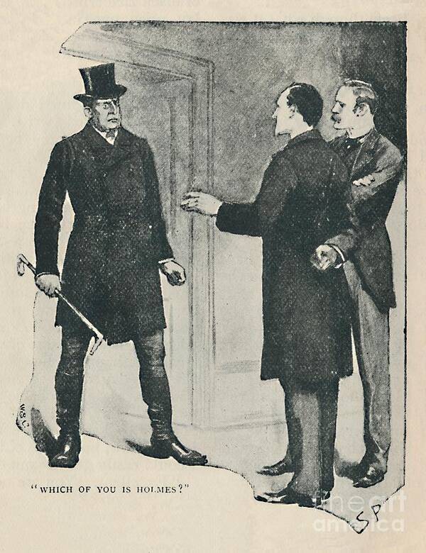 19th Century Style Poster featuring the drawing Which Of You Is Holmes by Print Collector