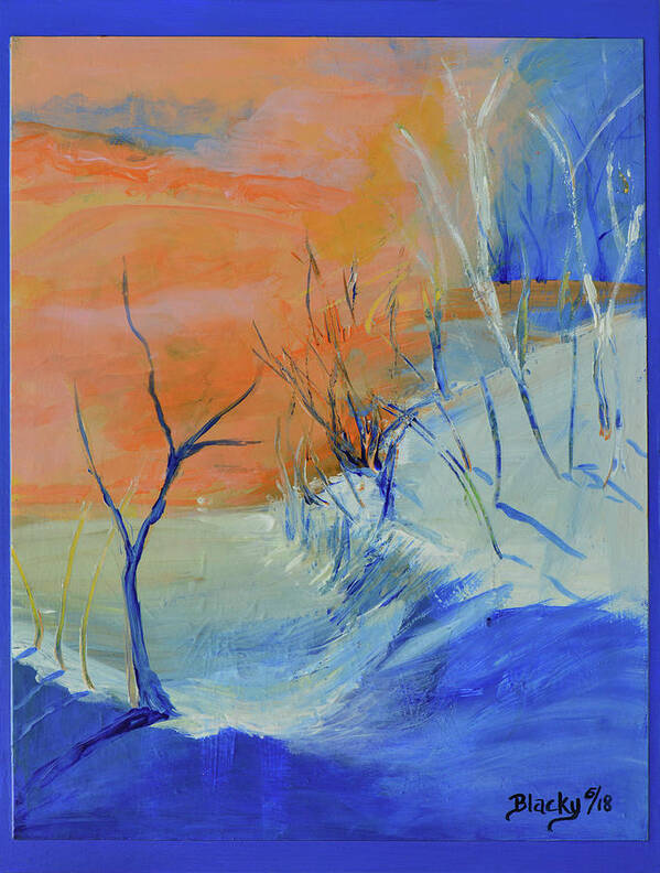 Winter Poster featuring the mixed media Winter's Dawn by Donna Blackhall