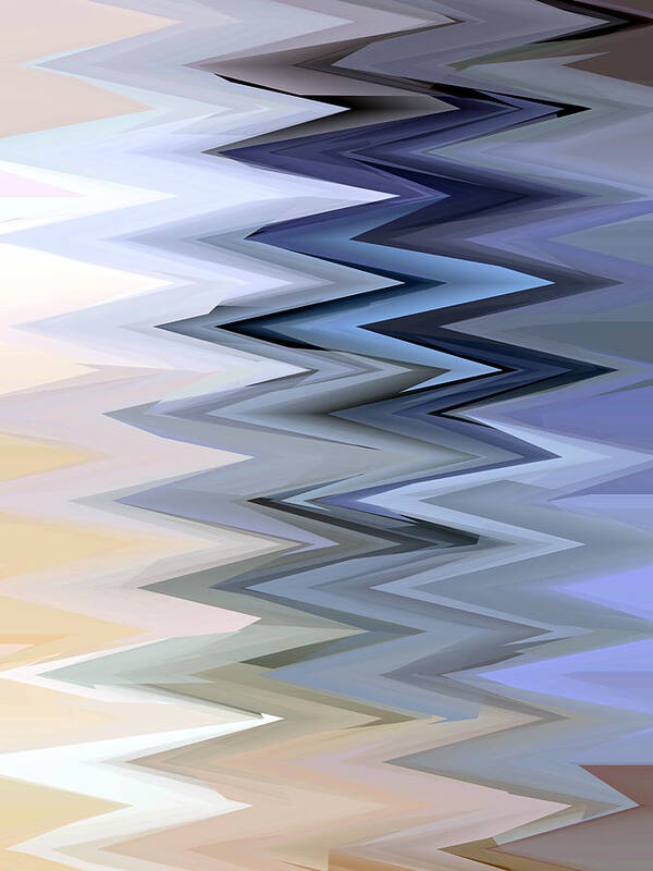 Background Poster featuring the digital art Zig Zag 1 by Chris Butler