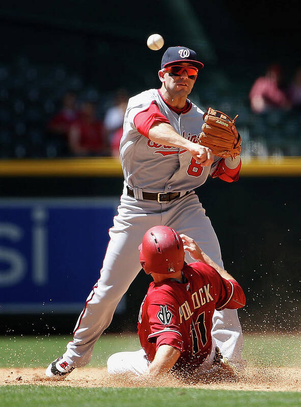 Double Play Poster featuring the photograph A. J. Pollock by Christian Petersen