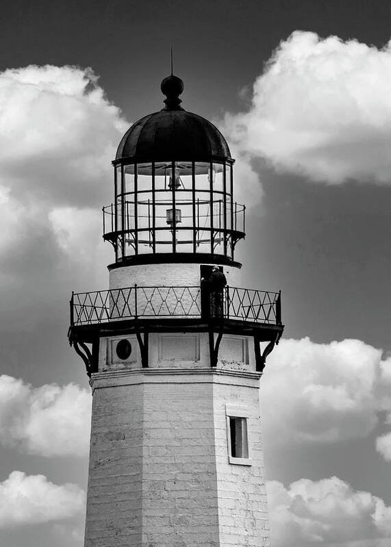 Lighthouse Poster featuring the photograph At The Top #1 by Cathy Kovarik