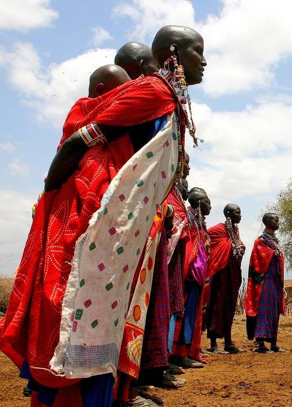 Maasai Women Poster featuring the photograph Maasai Women #2 by Gene Taylor