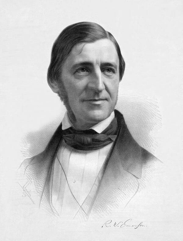 1884 Poster featuring the photograph Ralph Waldo Emerson #1 by Underwood Archives