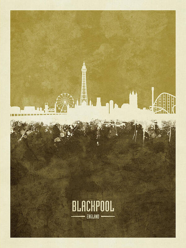Blackpool Poster featuring the photograph Blackpool England Skyline #18 by Michael Tompsett
