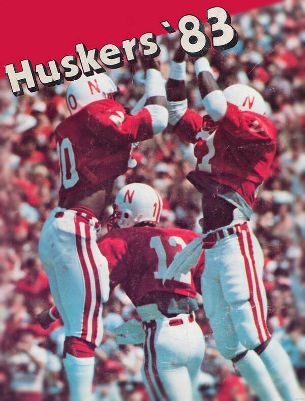 Huskers Poster featuring the mixed media 1983 Nebraska Cornhuskers by Row One Brand