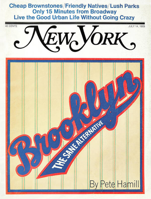 Illustration Poster featuring the drawing Brooklyn, The Sane Alternative by New York Magazine