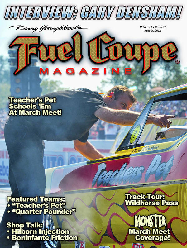 Funny Car Poster featuring the pyrography Fuel Coupe Magazine #3 by Kenny Youngblood