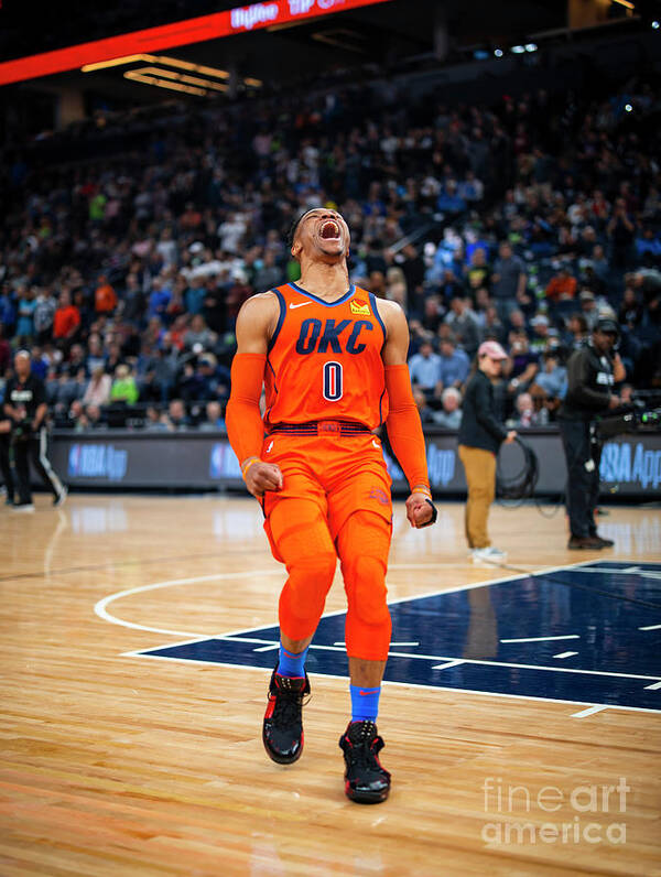 Russell Westbrook Poster featuring the photograph Russell Westbrook #6 by Zach Beeker