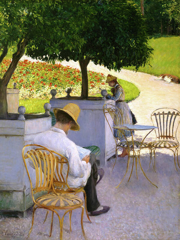 Gustave Caillebotte Poster featuring the painting The Orange Trees #6 by Gustave Caillebotte