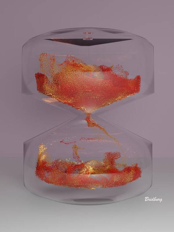Nft Poster featuring the digital art 601 Hour Glass Waves 2 by David Bridburg