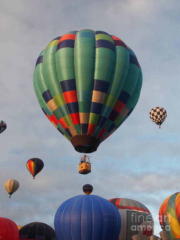 Albuquerque Poster featuring the photograph Albuquerque International Balloon Festa 5 by L Bosco