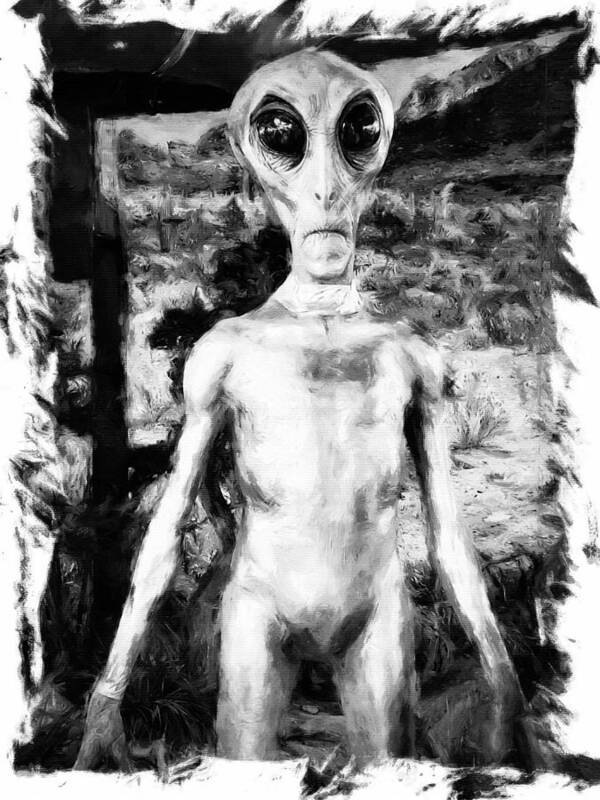 Alien Poster featuring the photograph Alien Roswell New Mexico by Tatiana Travelways
