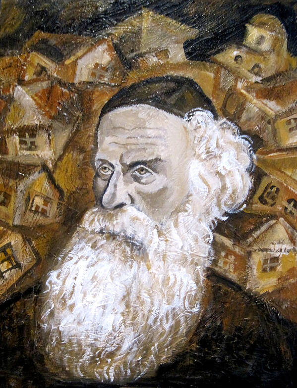 Judaica Painting Poster featuring the painting Alter Rebbe by Leon Zernitsky