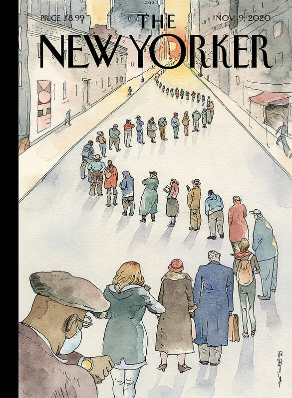 Election Poster featuring the painting America in Line by Barry Blitt