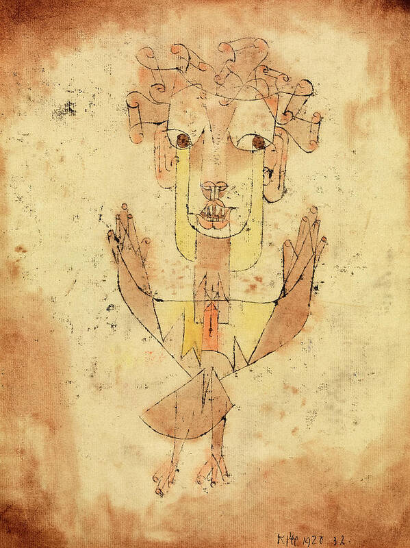 Paul Klee Poster featuring the painting Angelus Novus, 1920 by Paul Klee