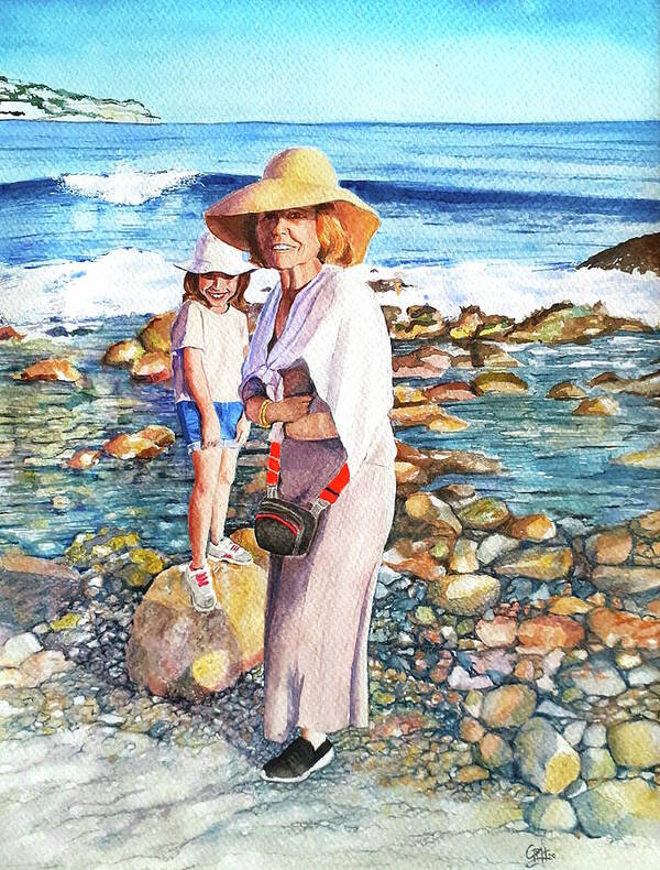 Seashore Poster featuring the painting At the seashore. Granada. Spain. by Carolina Prieto Moreno