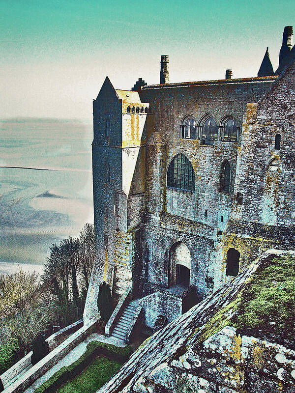 Atop Mont Saint Michel Poster featuring the photograph Atop Mont Saint Michel by Susan Maxwell Schmidt