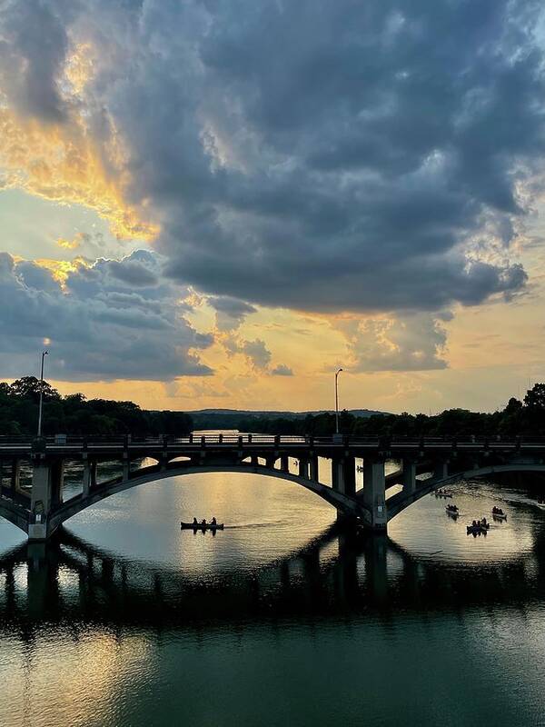 Austin Poster featuring the photograph Austin Town Lake Sunset by Tanya White