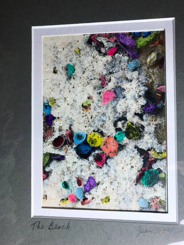 Sea Shells Poster featuring the photograph Beach Foam by Jean Wolfrum