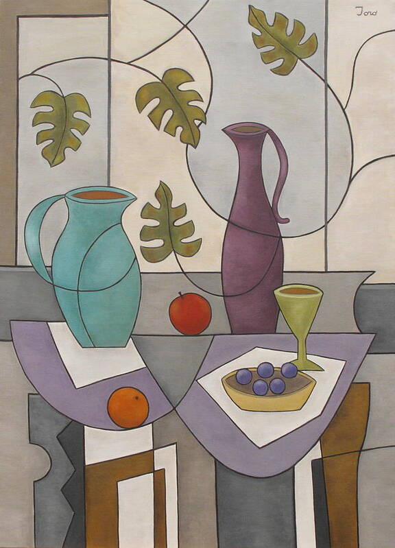 Still Life Poster featuring the painting Bebidas y Fruta by Trish Toro