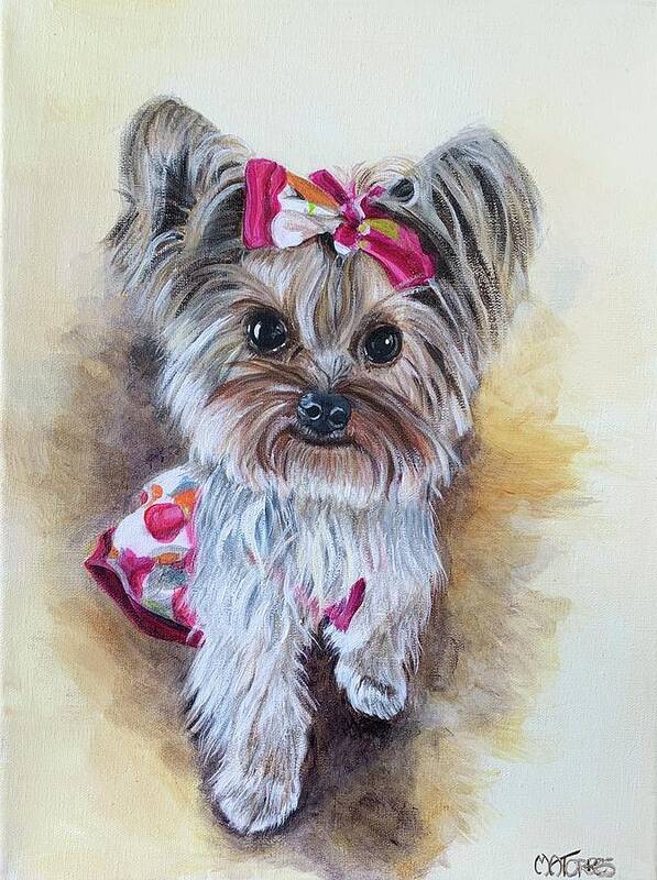 Dog Painting Poster featuring the painting Bella by Melissa Torres