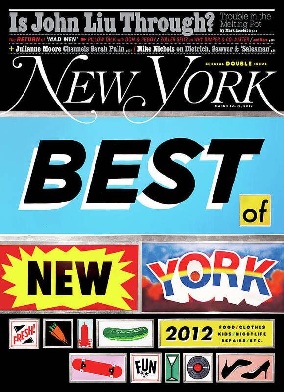 Illustration Poster featuring the digital art Best of New York 2012 by Steve Powers for ICY signs