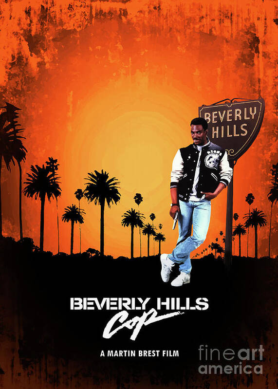 Movie Poster Poster featuring the digital art Beverly Hills Cop by Bo Kev