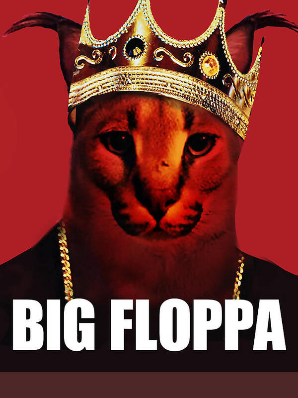 Big Floppa Red Notorious Rapper King Poster by Roger Pueyrredon