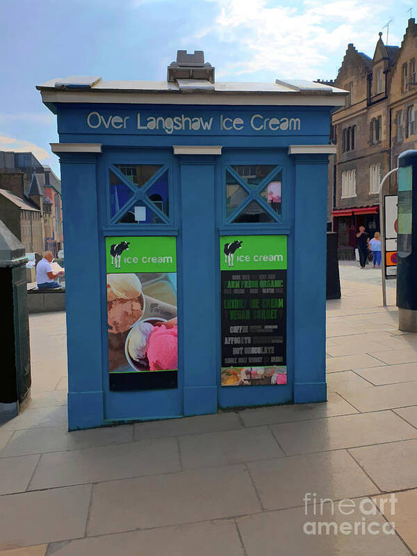 Edinburgh Poster featuring the photograph Blue Police Box - Grassmarket by Yvonne Johnstone