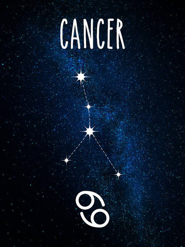 Astrology Poster featuring the digital art C01 Cancer by Andrea Gatti