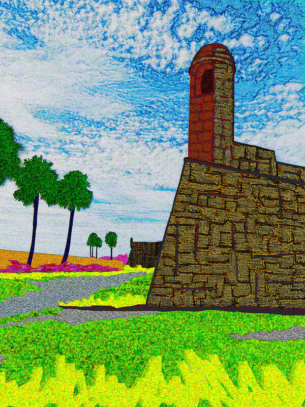 Florida Poster featuring the digital art Castillo De San Marcos by Rod Whyte
