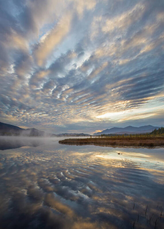 Cherry Poster featuring the photograph Cherry Pond Magic Clouds by White Mountain Images