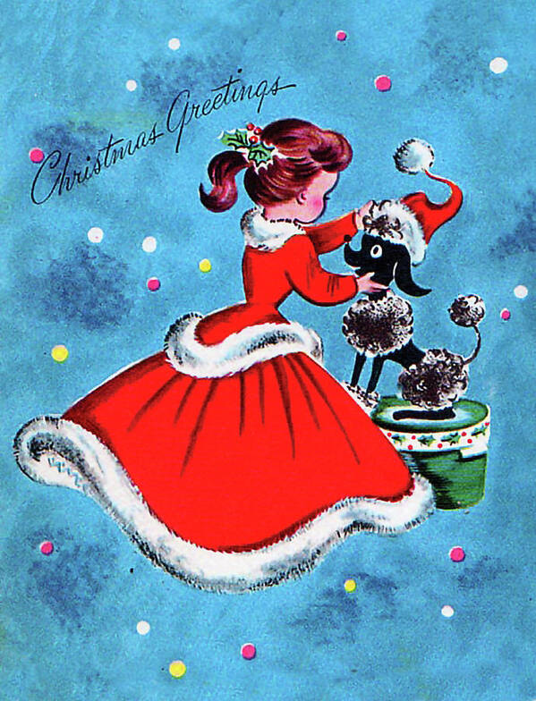 Girl Poster featuring the digital art Christmas puddle by Long Shot