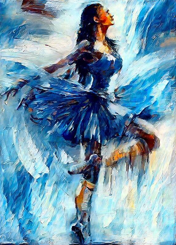 Ballerina Poster featuring the painting Dance with Me by James Damore