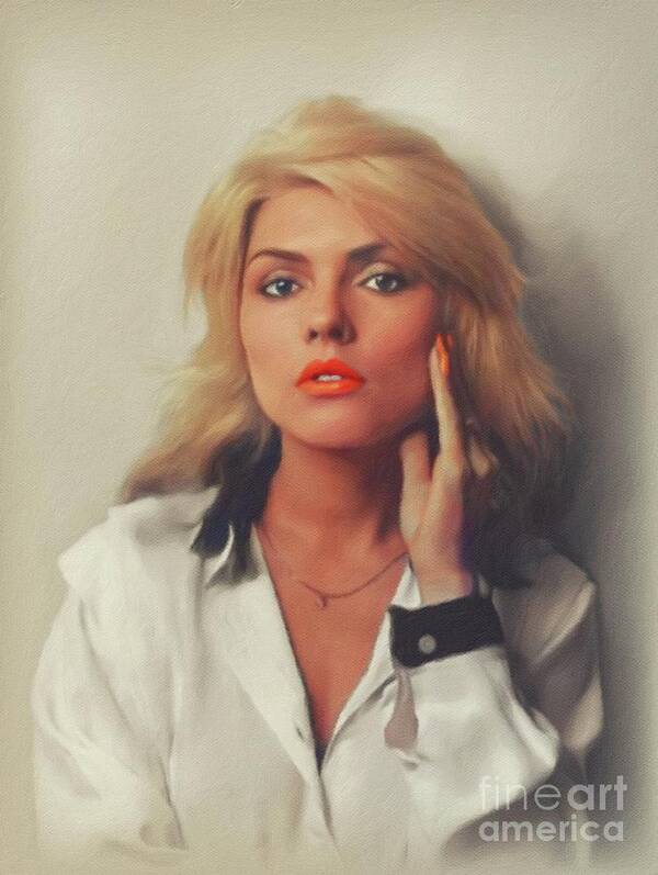 Debbie Poster featuring the painting Debbie Harry, Music Icon by Esoterica Art Agency