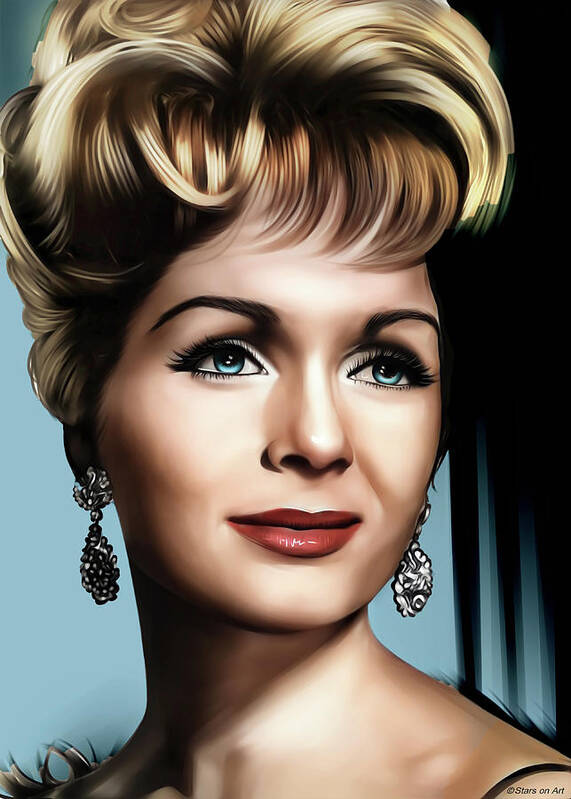 Debbie Reynolds Poster featuring the digital art Debbie Reynolds illustration by Movie World Posters