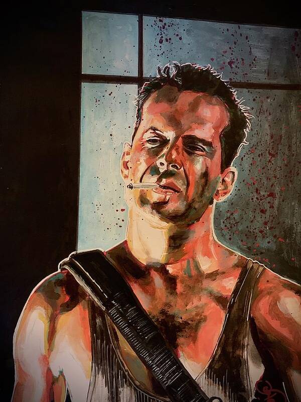 Die Hard Poster featuring the painting Die Hard by Joel Tesch