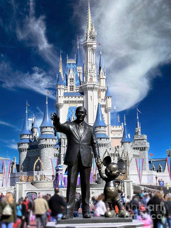 Walt Poster featuring the photograph Disney and Mickey by Kevin Fortier