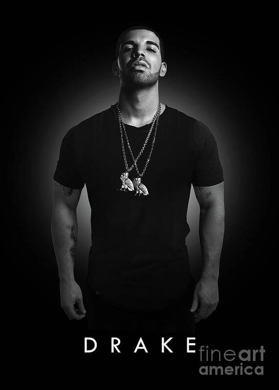 Drake Poster featuring the digital art Drake by Bo Kev