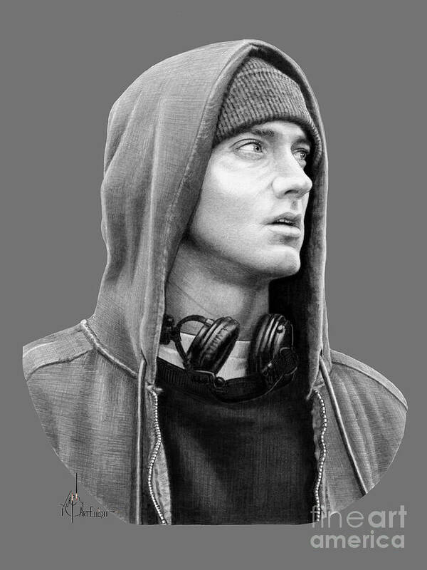 Eminem Marshall Mathers drawing Poster by Murphy Art Elliott - Fine Art  America
