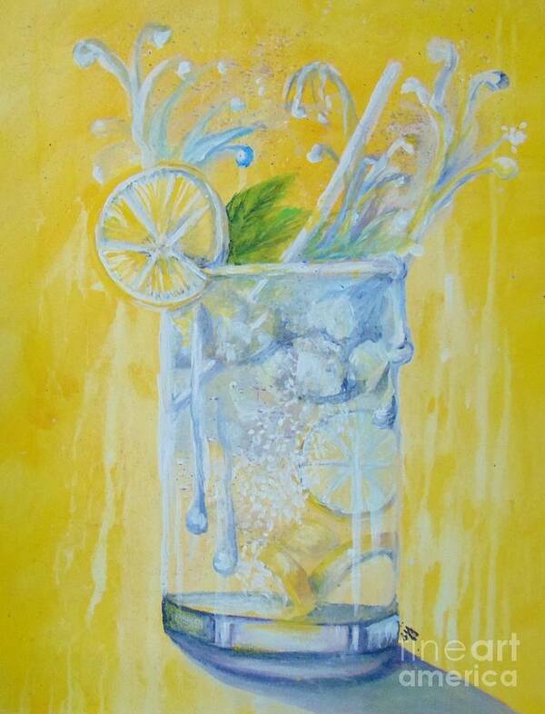 Water Poster featuring the painting Energy Drink by Saundra Johnson