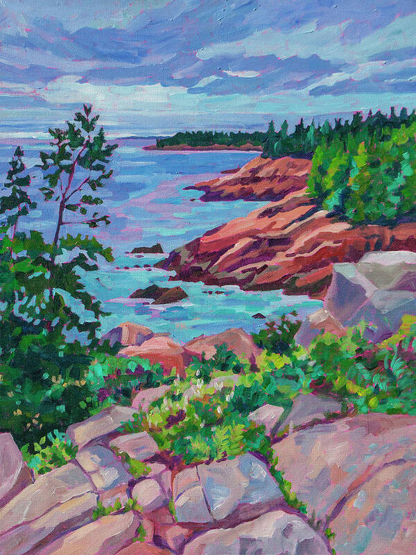 Acadia National Park Poster featuring the painting Exploring Acadia by Heather Nagy